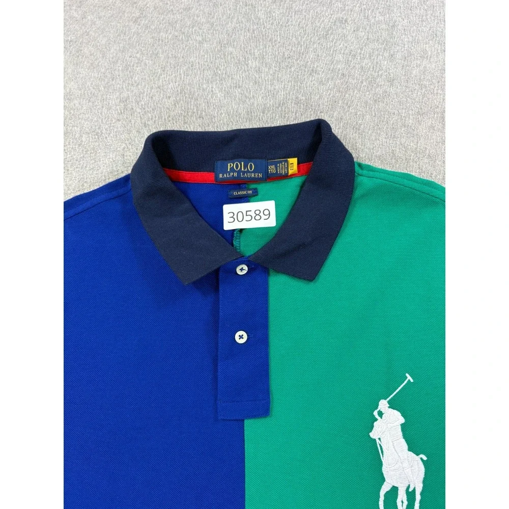 NWT Polo Ralph Lauren Color Block Short Sleeve Polo Shirt (Men's 2XL)